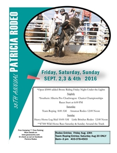 Patricia Rodeo Sept 2,3 & 4, 2015